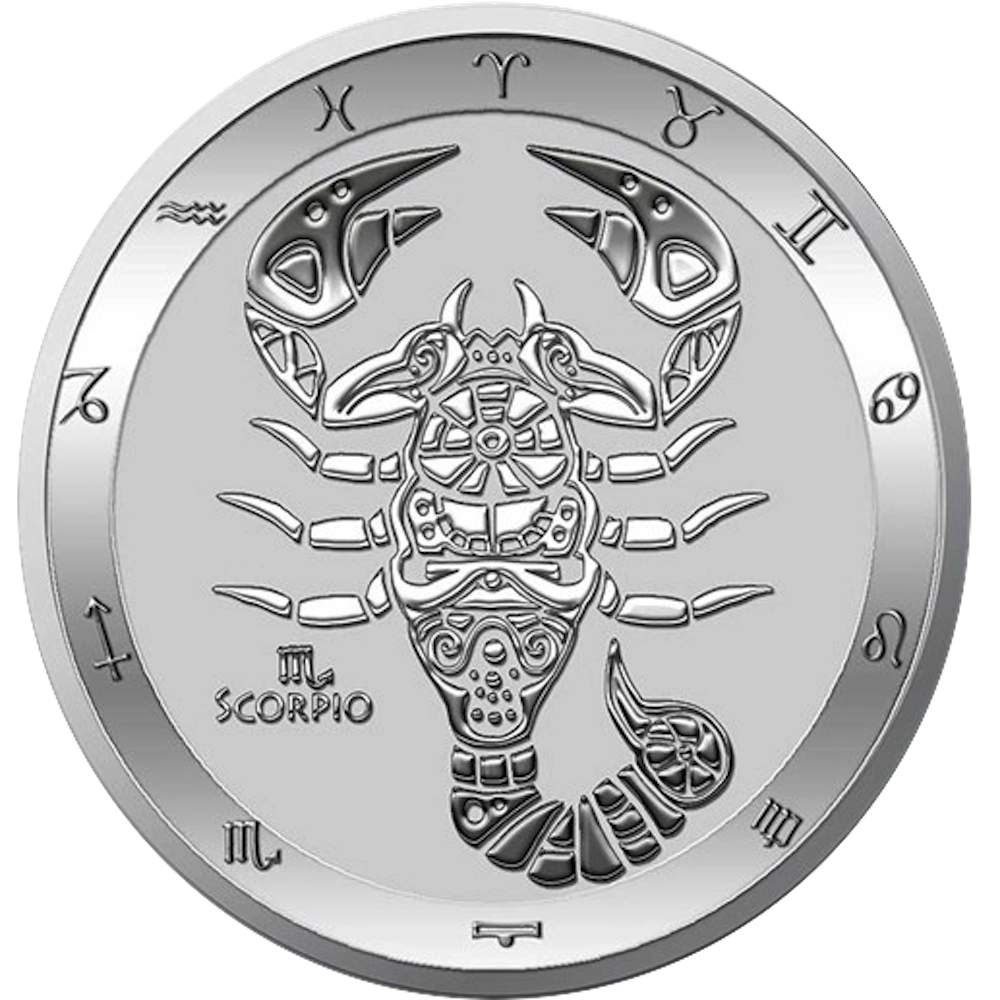 Zodiac Series : Scorpio 1 Oz Silver
