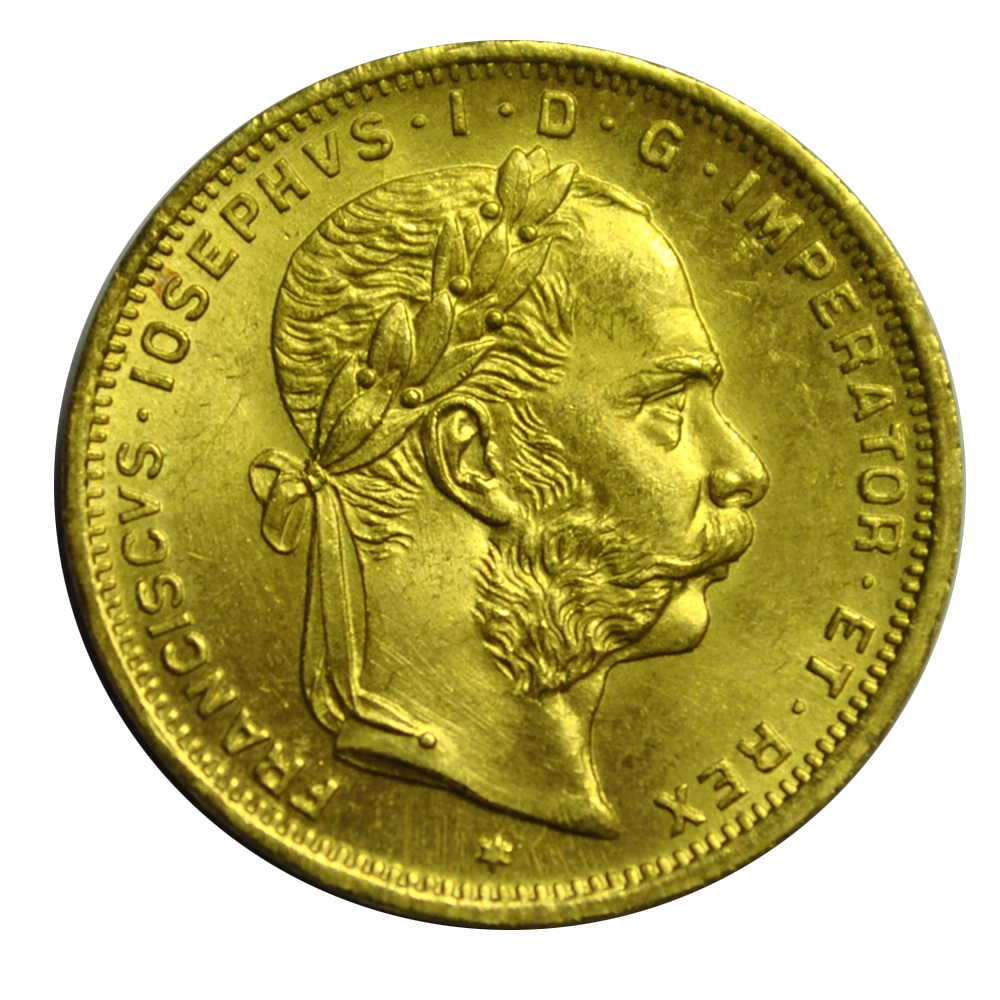 Franz Josef I 20 Gold Francs or 8 Forint 1892 Kremnitz