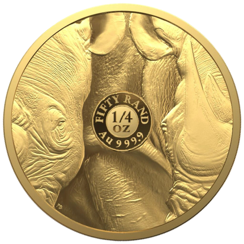 Big 5: Rhino 1/4 Ounce Gold