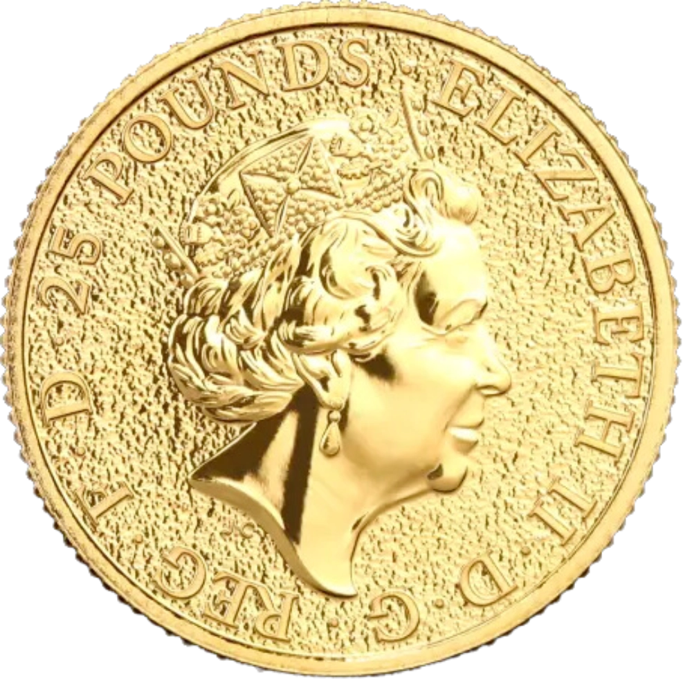 Royal Tudor Beasts: Lion of England 1/4 ounce gold