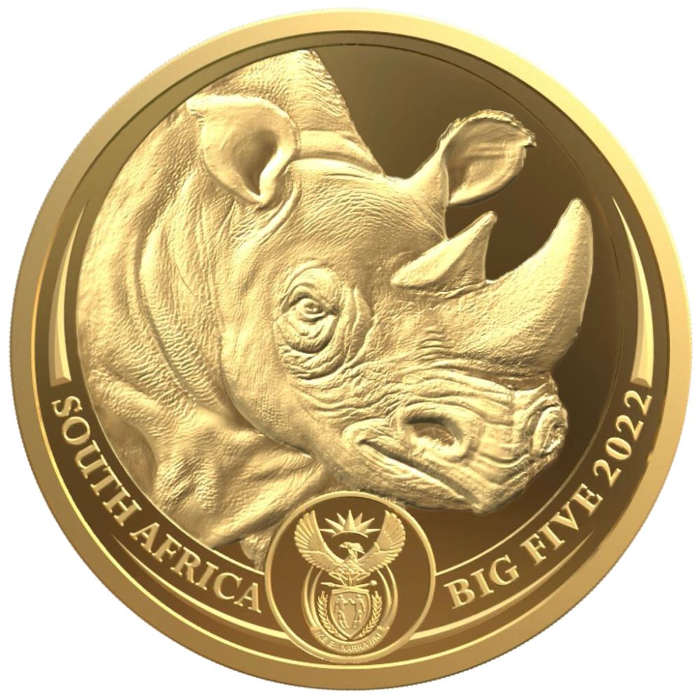 Big 5: Rhino 1/4 Ounce Gold