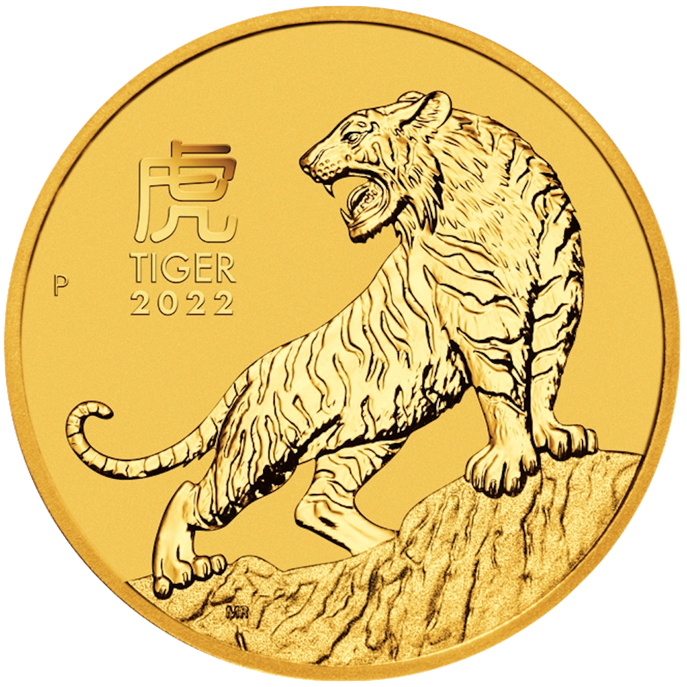 Australian Lunar Tiger 2 Oz Gold