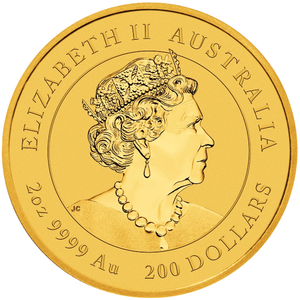 Australian Lunar Tiger 2 Oz Gold