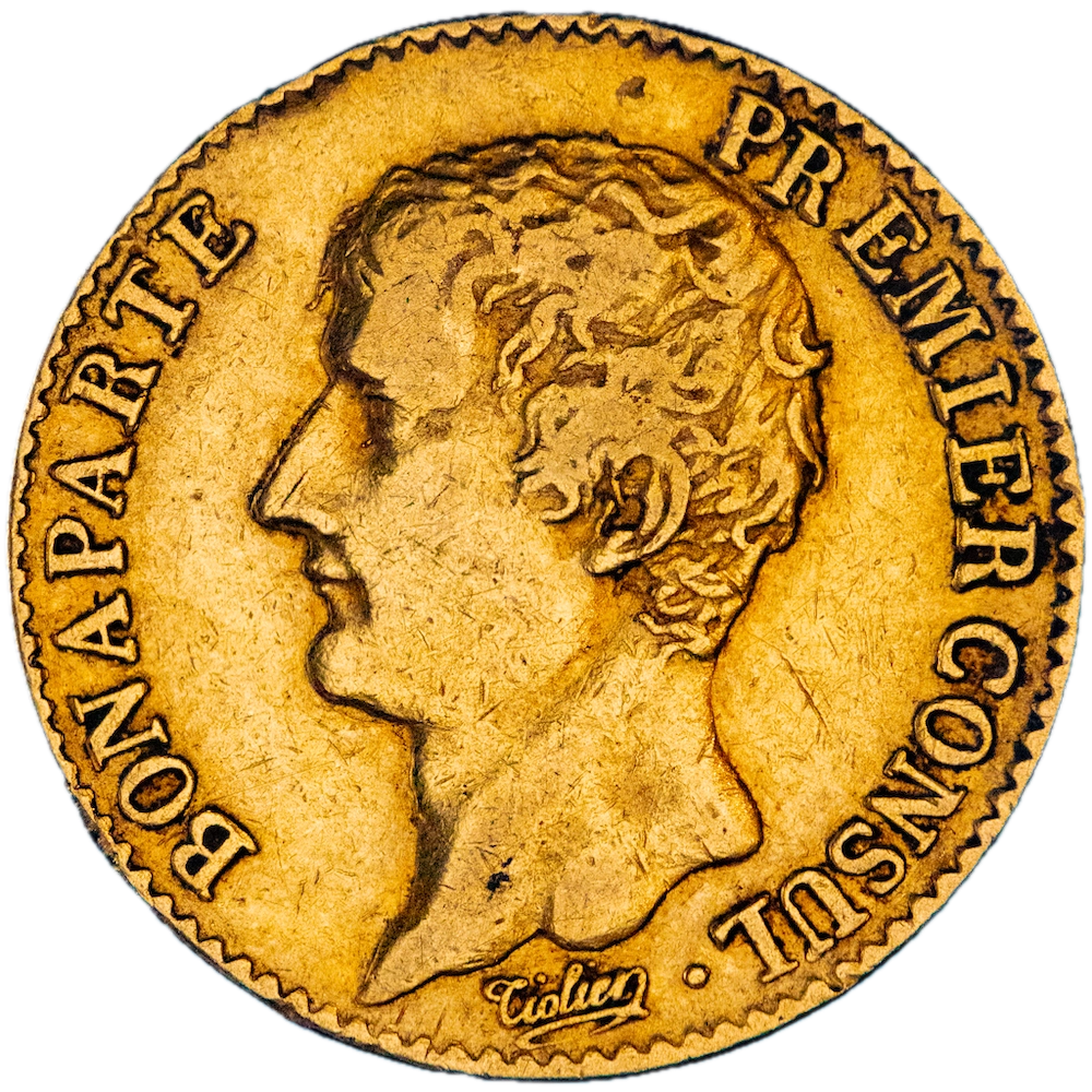 First Empire 20 Francs Bonaparte first consul year 12 (1804)
