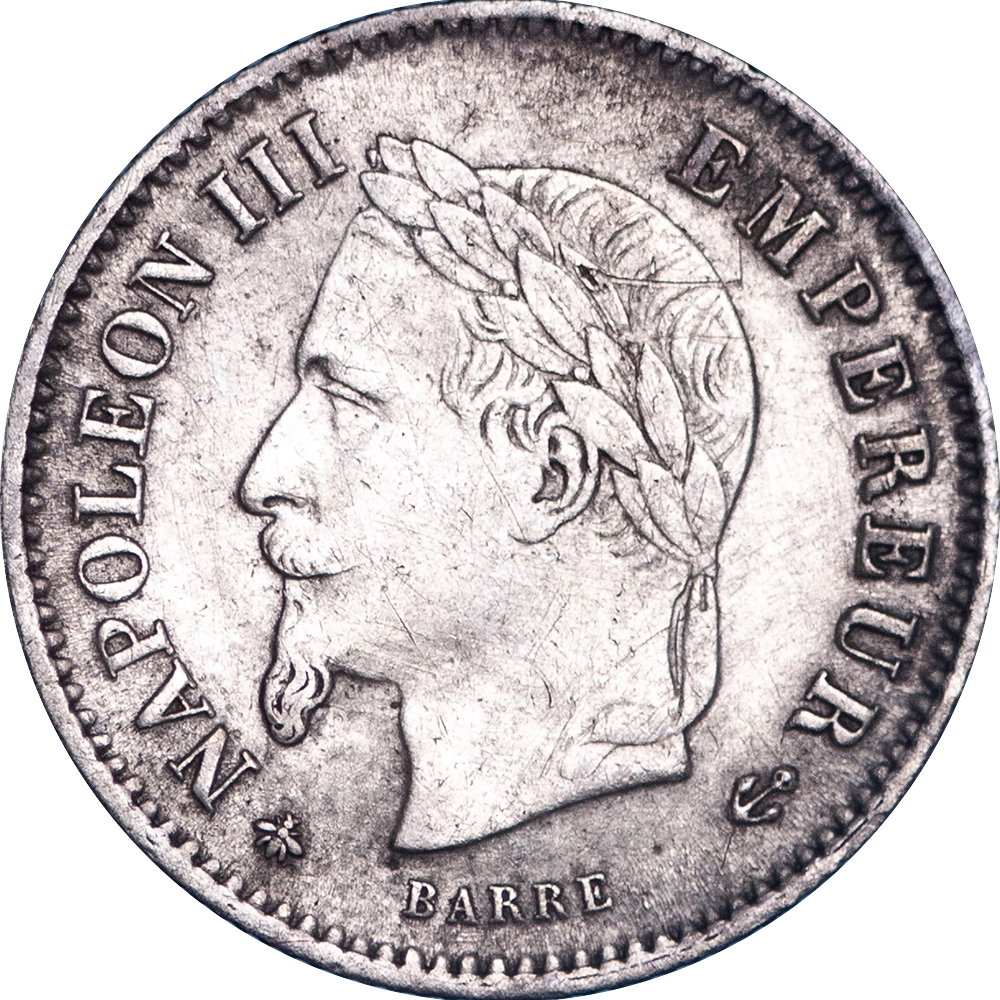 Second Empire - 3 x 20 centimes Napoléon III, tête laurée 1867 A