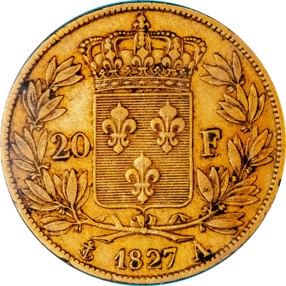 Restauration 20 francs Charles X 1827 Paris