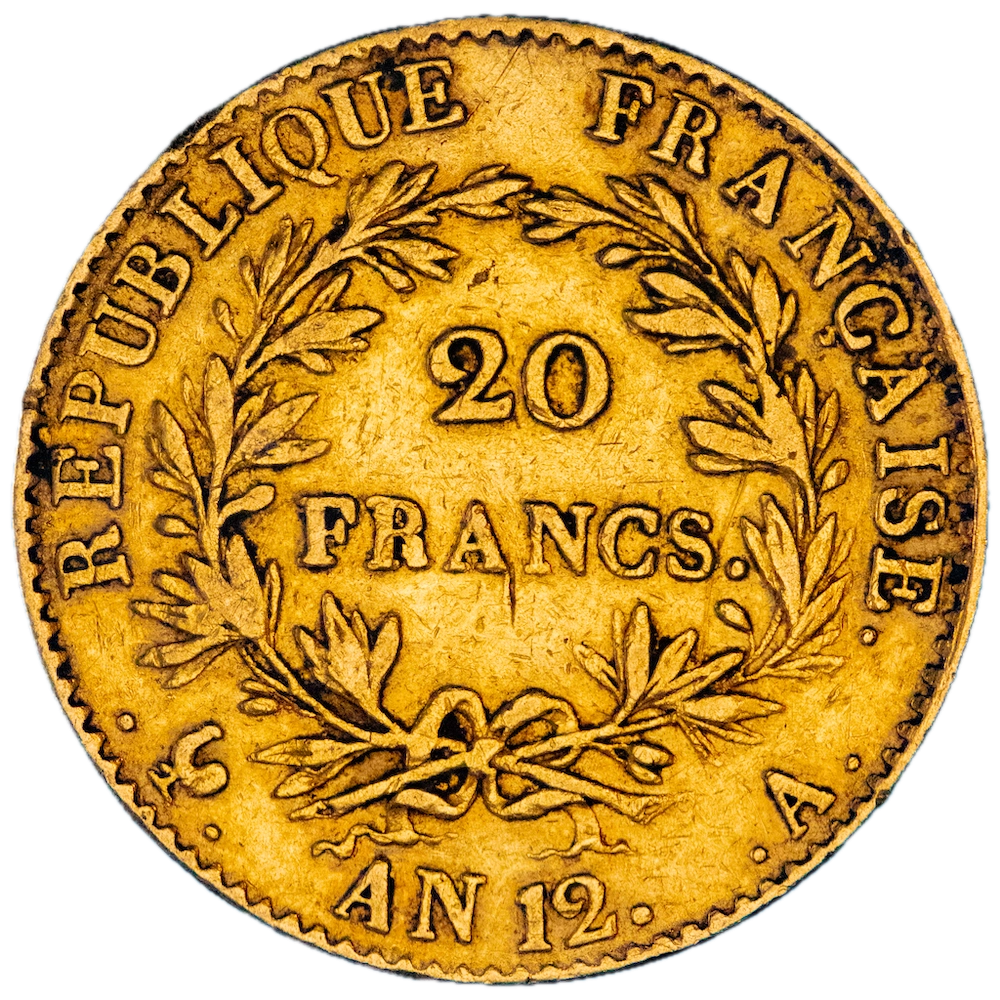 First Empire 20 Francs Bonaparte first consul year 12 (1804)