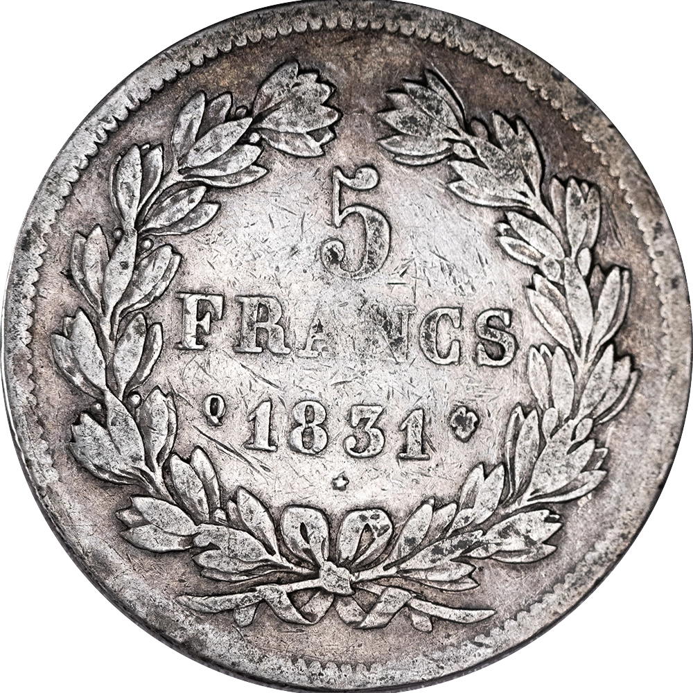 Constitutional Monarchy - Louis Philippe 5 Francs 1831 Perpignan