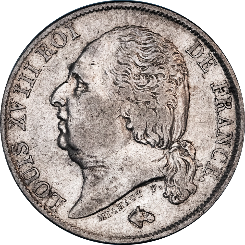 Coin Louis the 18th 1 franc 1817 Bordeaux