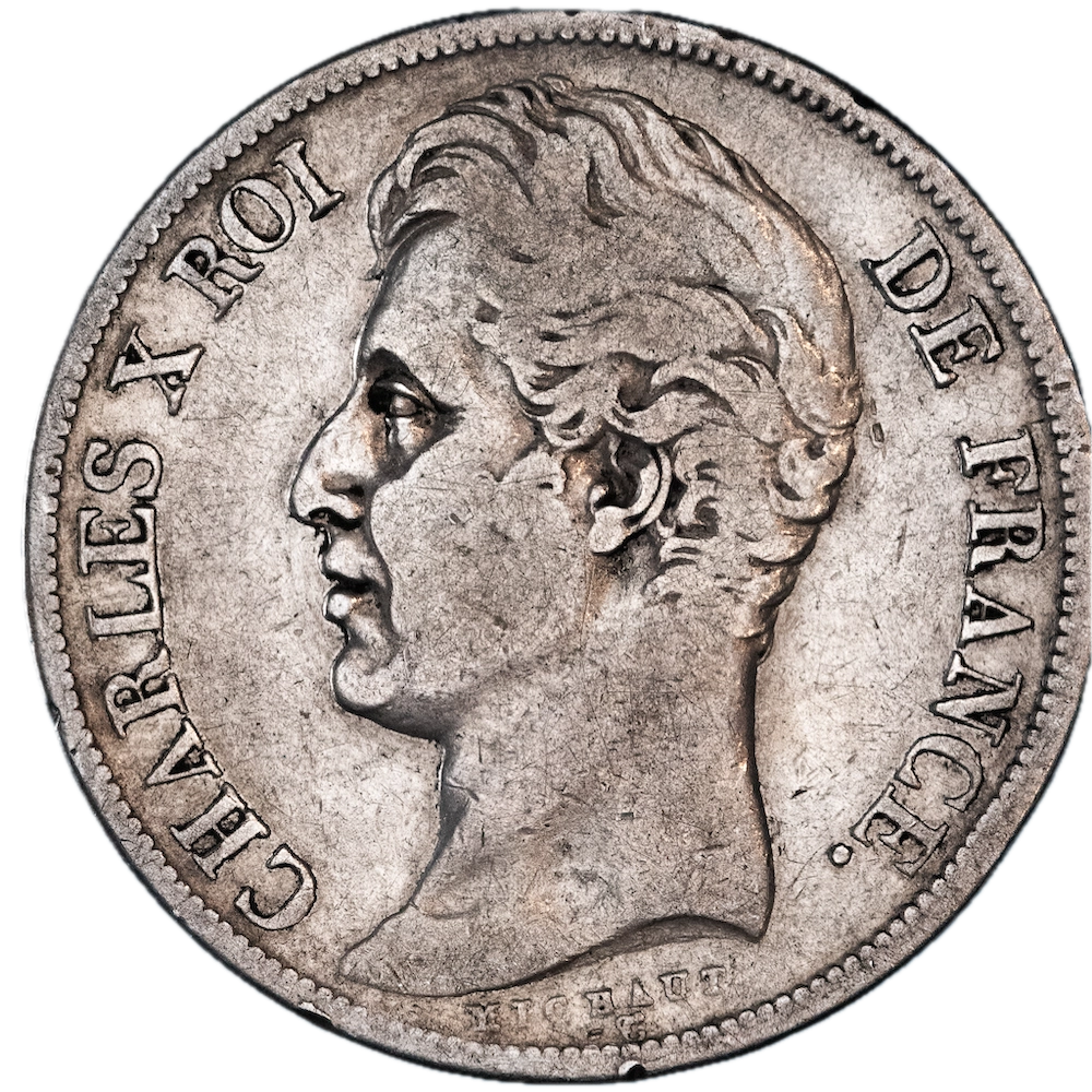 Coin 2 francs Charles X 1828 Paris