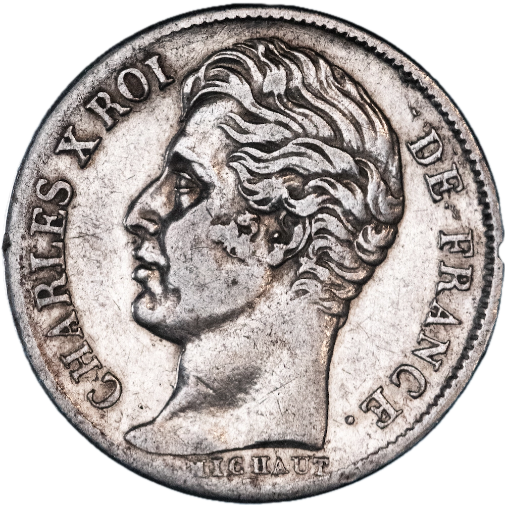Restored Monarchy Charles X 1/2 Franc 1827 Paris