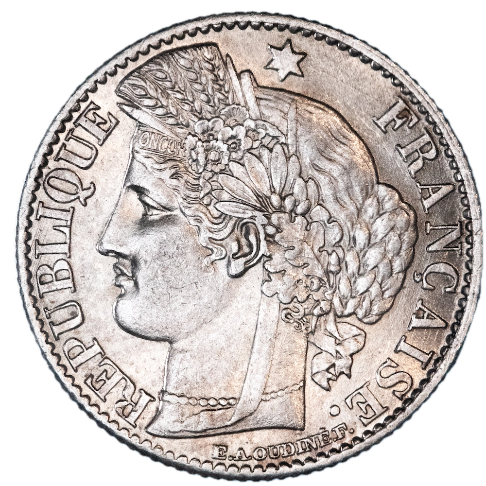 Third Republic 50 cent Cérès 1871 Bordeaux