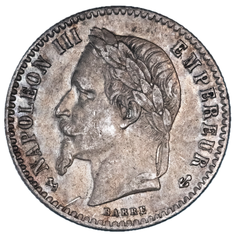 Second Empire 50 cents Napoleon the third 1864 Bordeaux