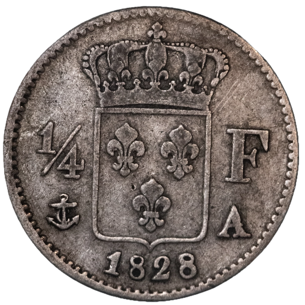 Restauration - Charles X - Quarter of franc- 1828 - Paris