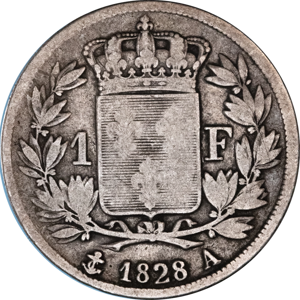 Pièce de monnaie : Charles X-1 Franc 1828 Paris