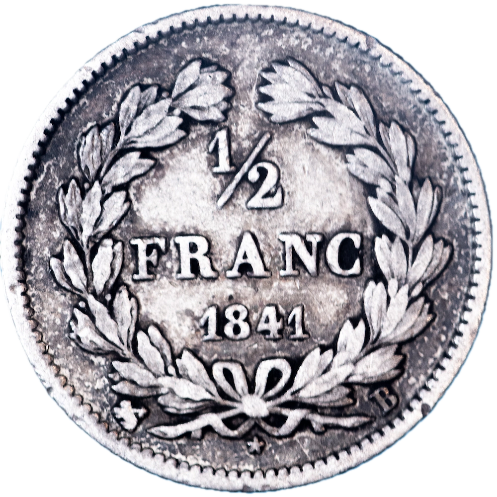 Restored monarchy - 1/2 Franc Louis Philippe 1841 Rouen