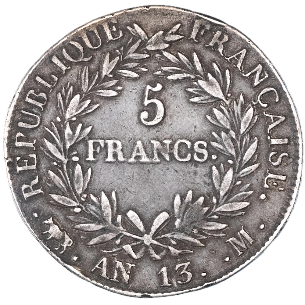 Coin: Premier-Empire Napoléon Ier-5 Francs l'an 13 (1804) Toulouse