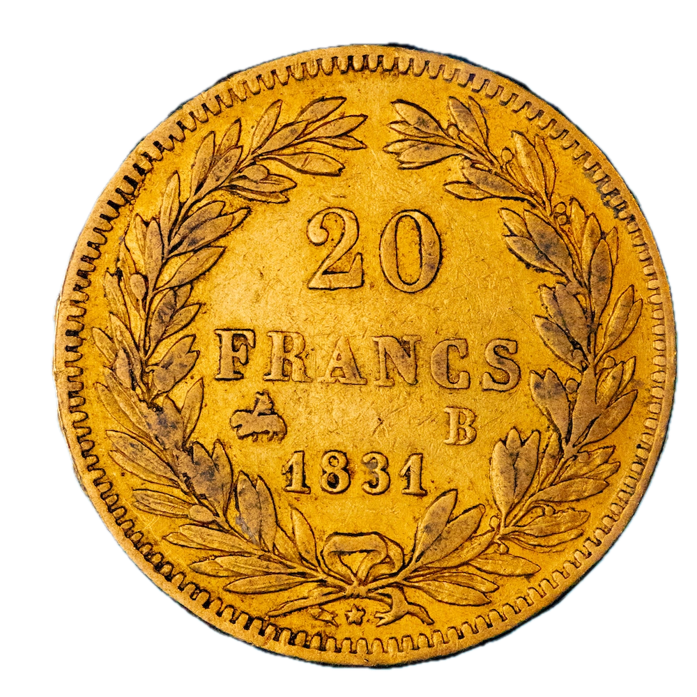 Coin Louis Philippe 20 francs 1831 Rouen