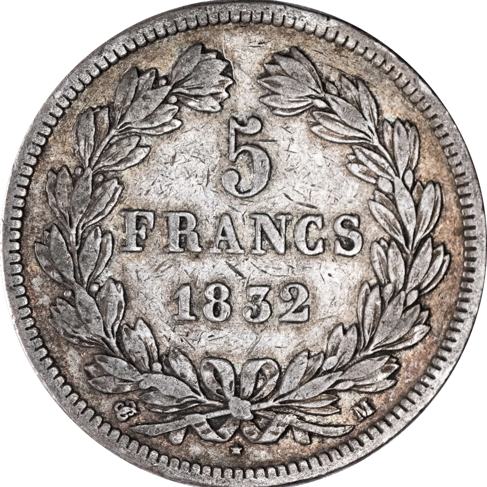 Restored Monarchy - 5 Francs Ecu Louis-Philippe 1832 Toulouse
