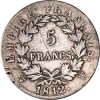 First Empire 5 francs Napoleon the first 1812 Lille