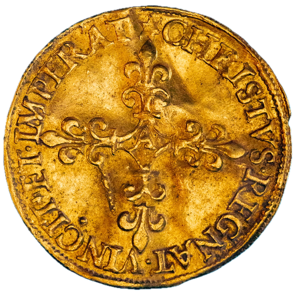 Kingdom of France: Charles the 9th -golden ecu at the sun 1562 Paris