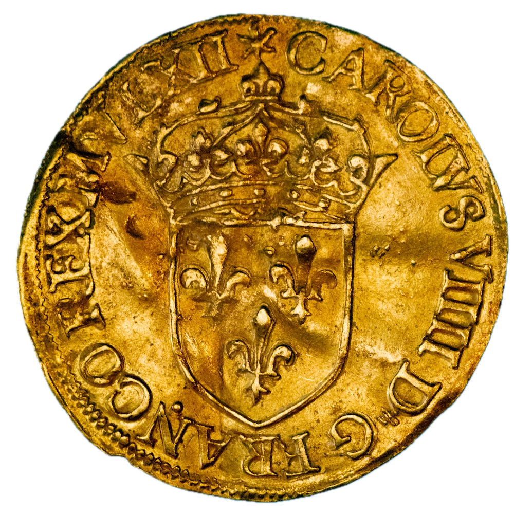 Kingdom of France: Charles the 9th -golden ecu at the sun 1562 Paris
