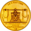 Quatrième République - Médaille de visite en or à la Monnaie de Paris par Delannoy 1955