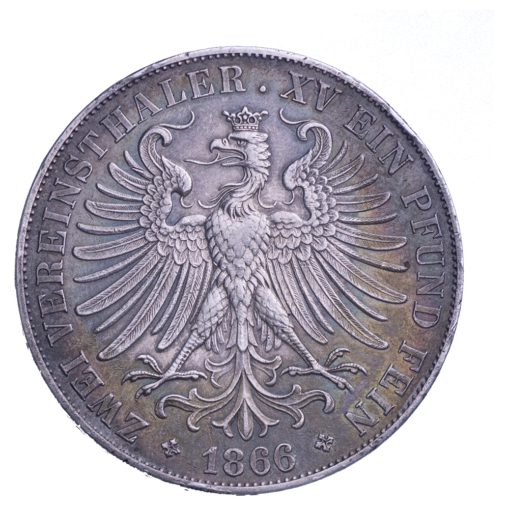 Germany- City of Frankfurt 2 thaler 1866