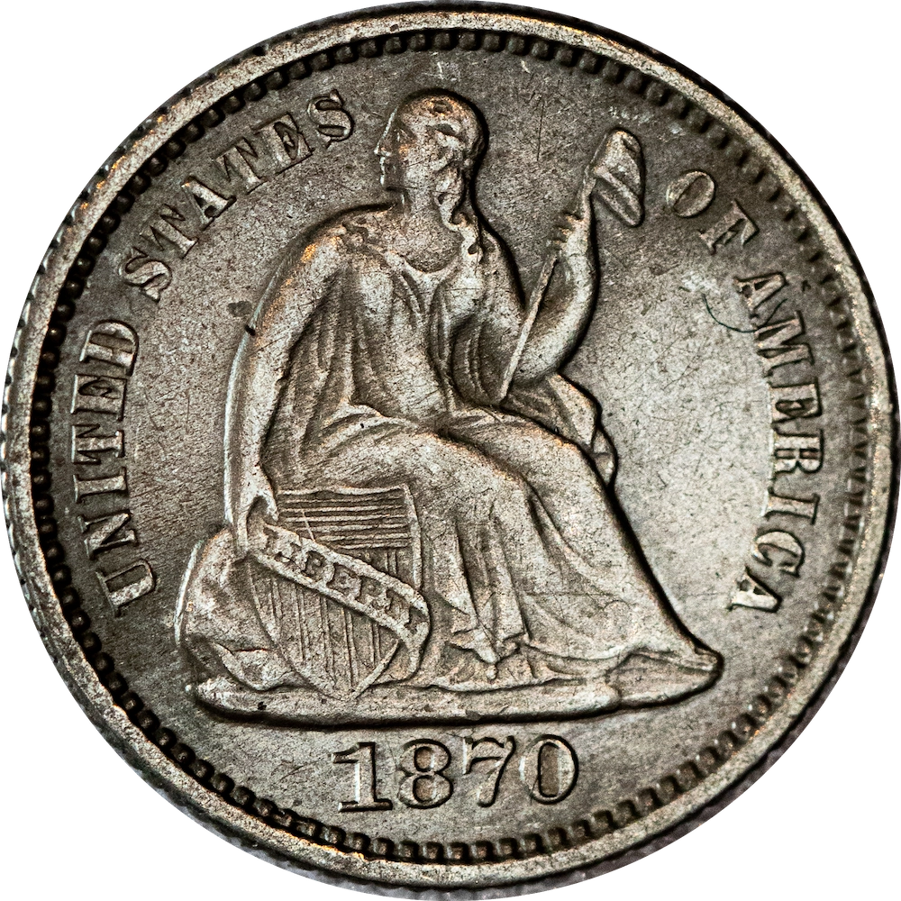 Pièce de monnaie : Seated Liberty Half Dimes 1870