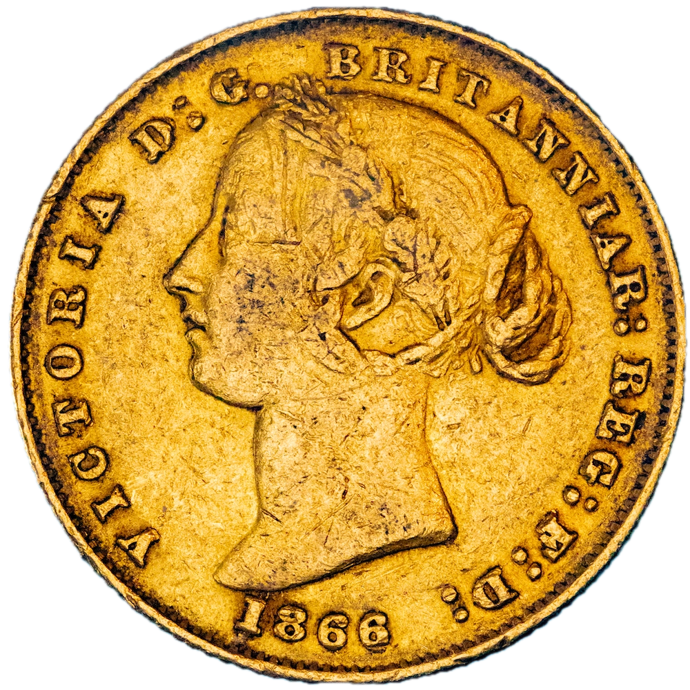 Australia 1 Sovereign Victoria Young head 1866 Sydney