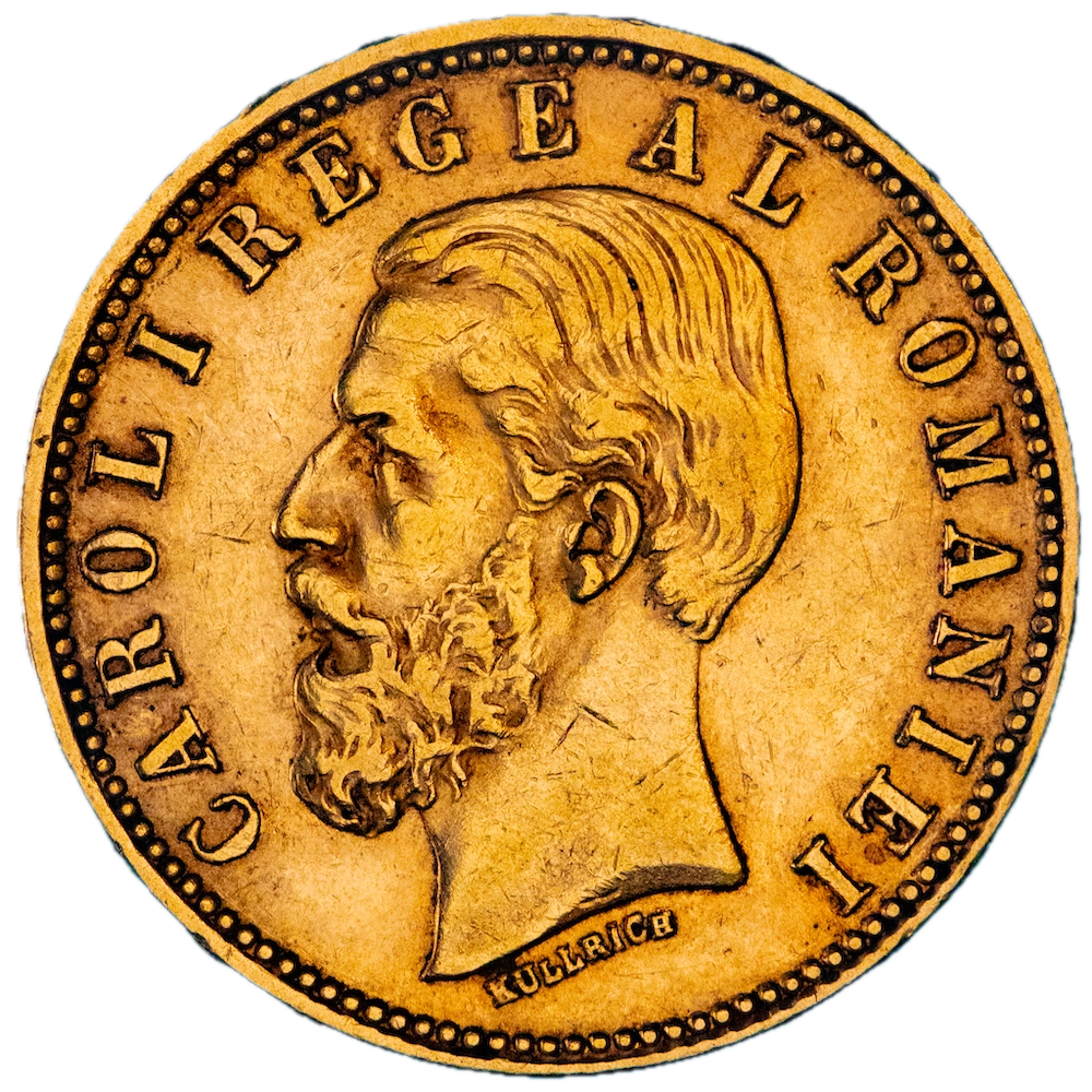 Coin: Romania-20 lei Charles I 1890 Bucharest