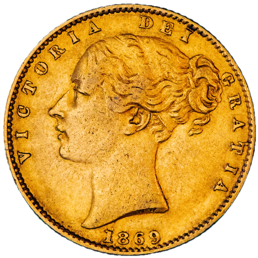 United Kingdom sovereign Victoria 1869 London