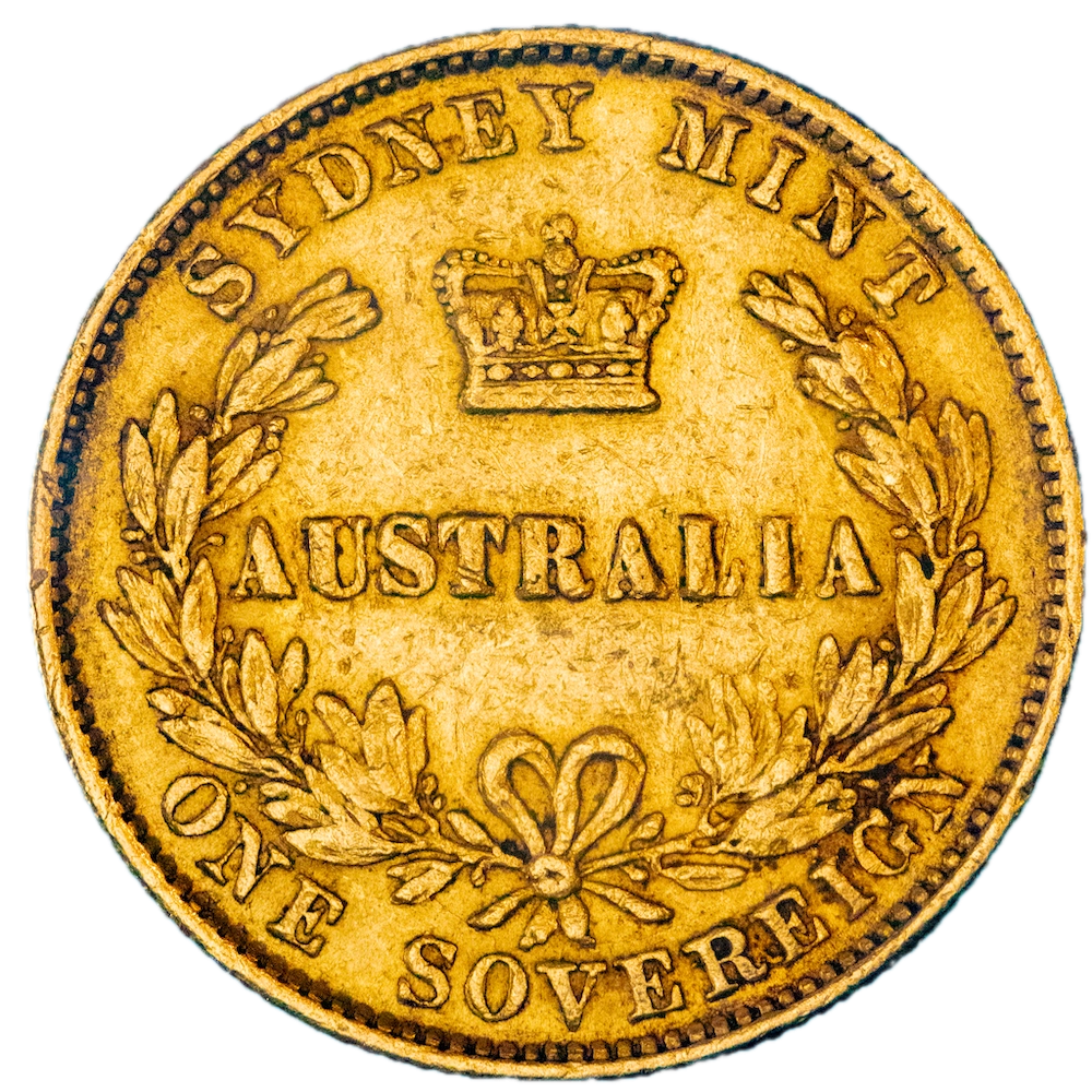 Australia 1 Sovereign Victoria Young head 1866 Sydney