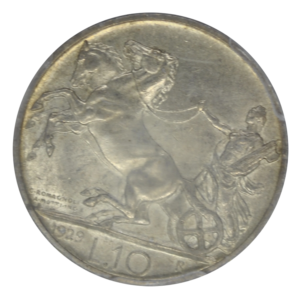 Italie Victor-Emmanuel III 10 Lire 1929 R