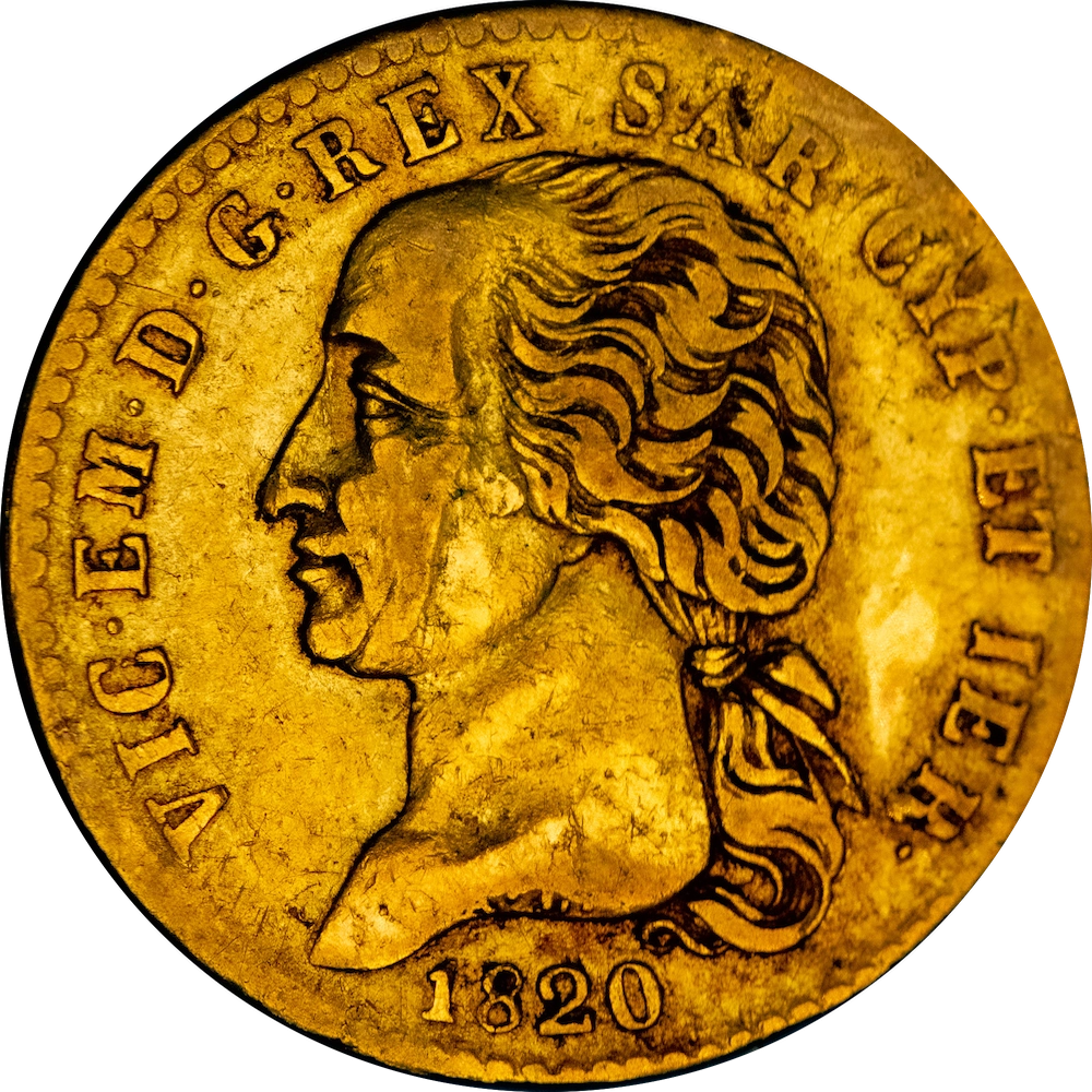 Kingdom of Sardinia - 20 lire Victor Emmanuel the 1st 1820