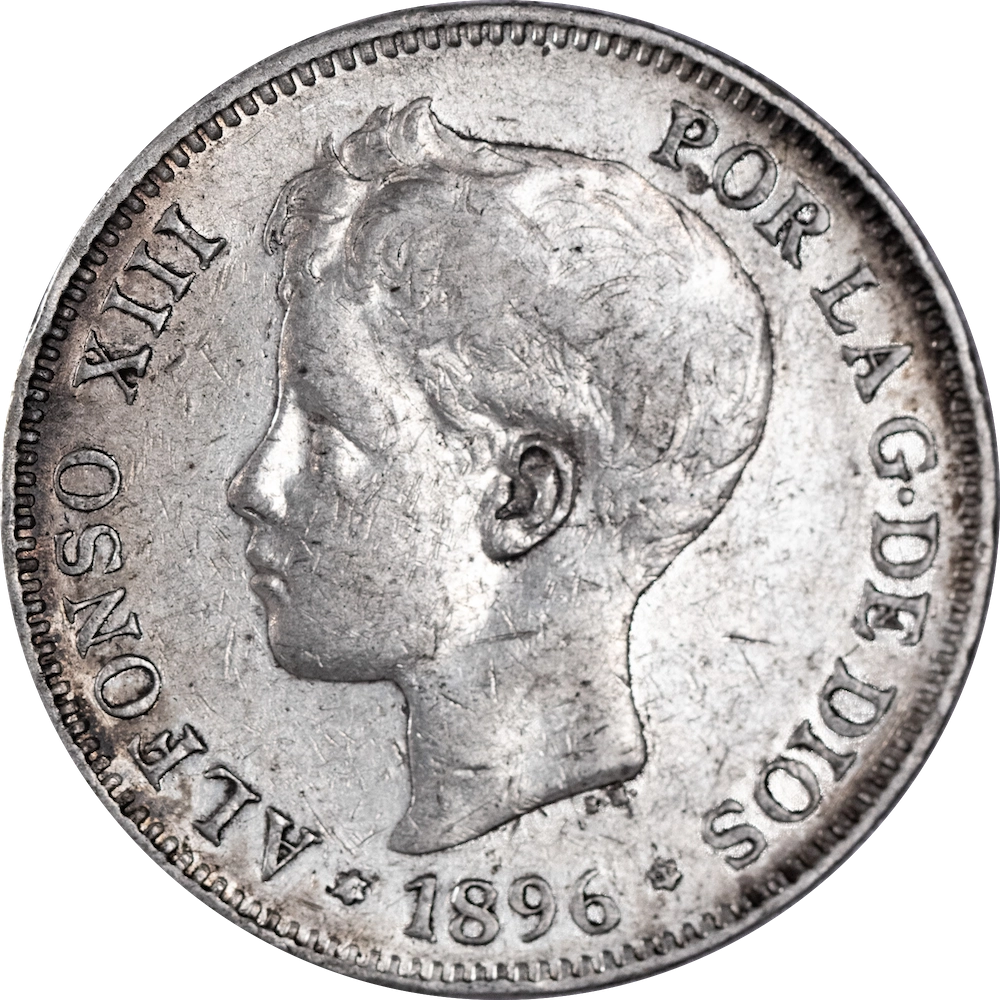 Kingdom of Spain 5 Pesetas Alphonse XIII 1896