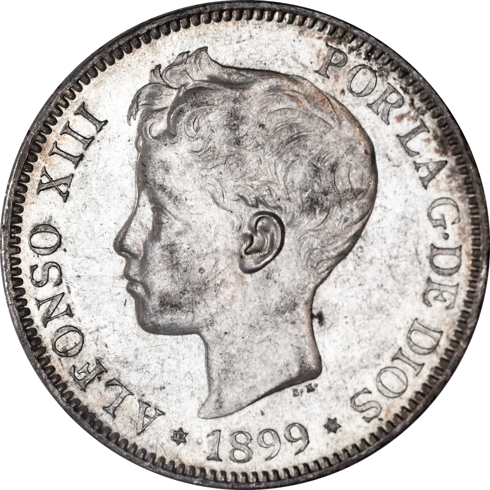 Kingdom of Spain 5 Pesetas Alphonse XIII 1899