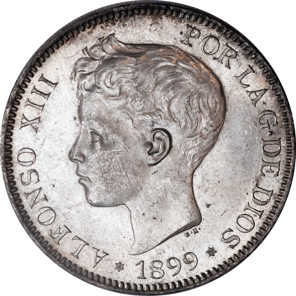 Kingdom of Spain 5 Pesetas Alphonse XIII 1899
