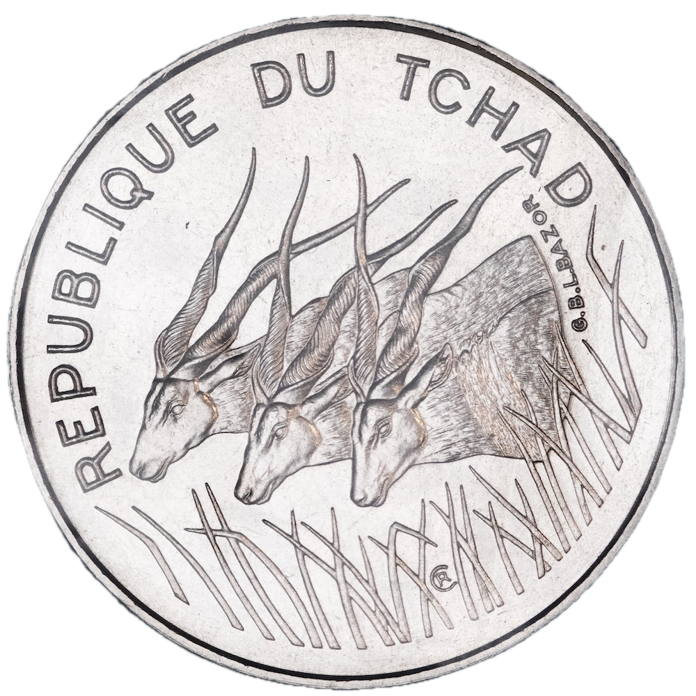 Tchad - Essai 100 francs Antilopes 1971 Paris