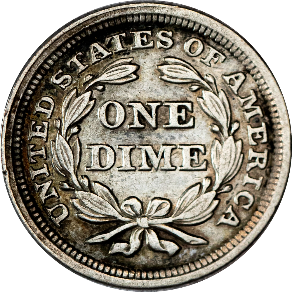 Coin: Seated Liberty One Dime 1853