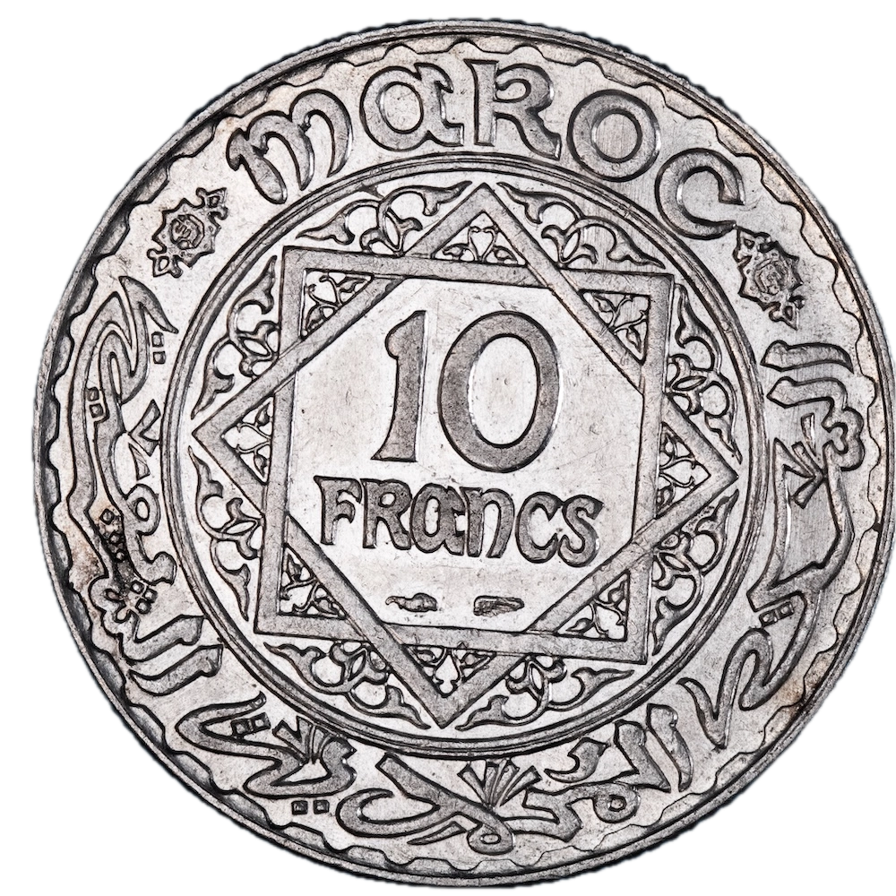 Kingdom of Morroco - 10 Francs Cherifian 1352 (1934) Paris