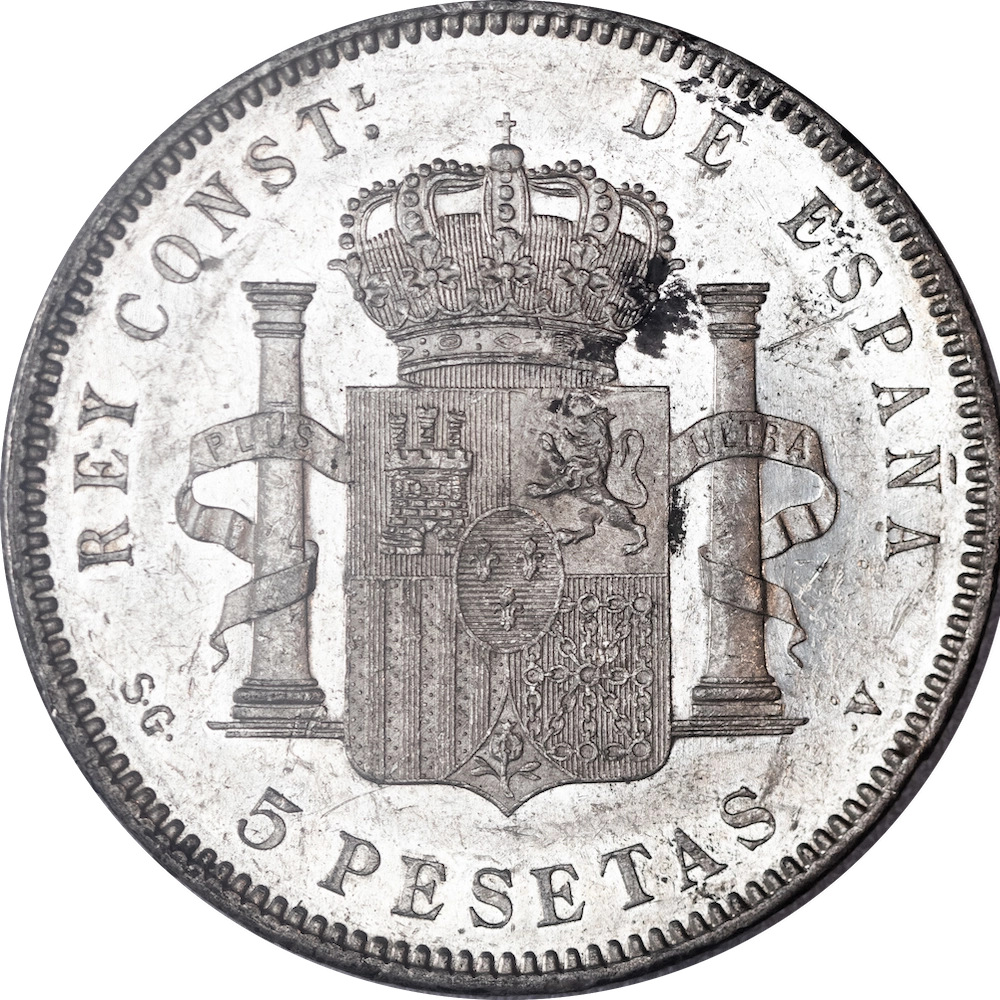 Kingdom of Spain 5 Pesetas Alphonse XIII 1897