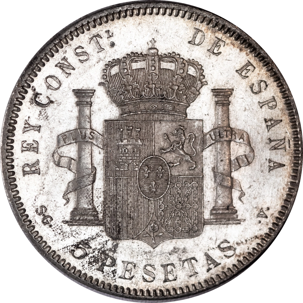 Kingdom of Spain 5 Pesetas Alphonse XIII 1899