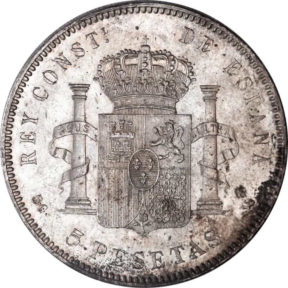 Kingdom of Spain 5 Pesetas Alphonse XIII 1899