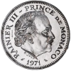 Monaco 5 franc nickel test 1971 Rainier III