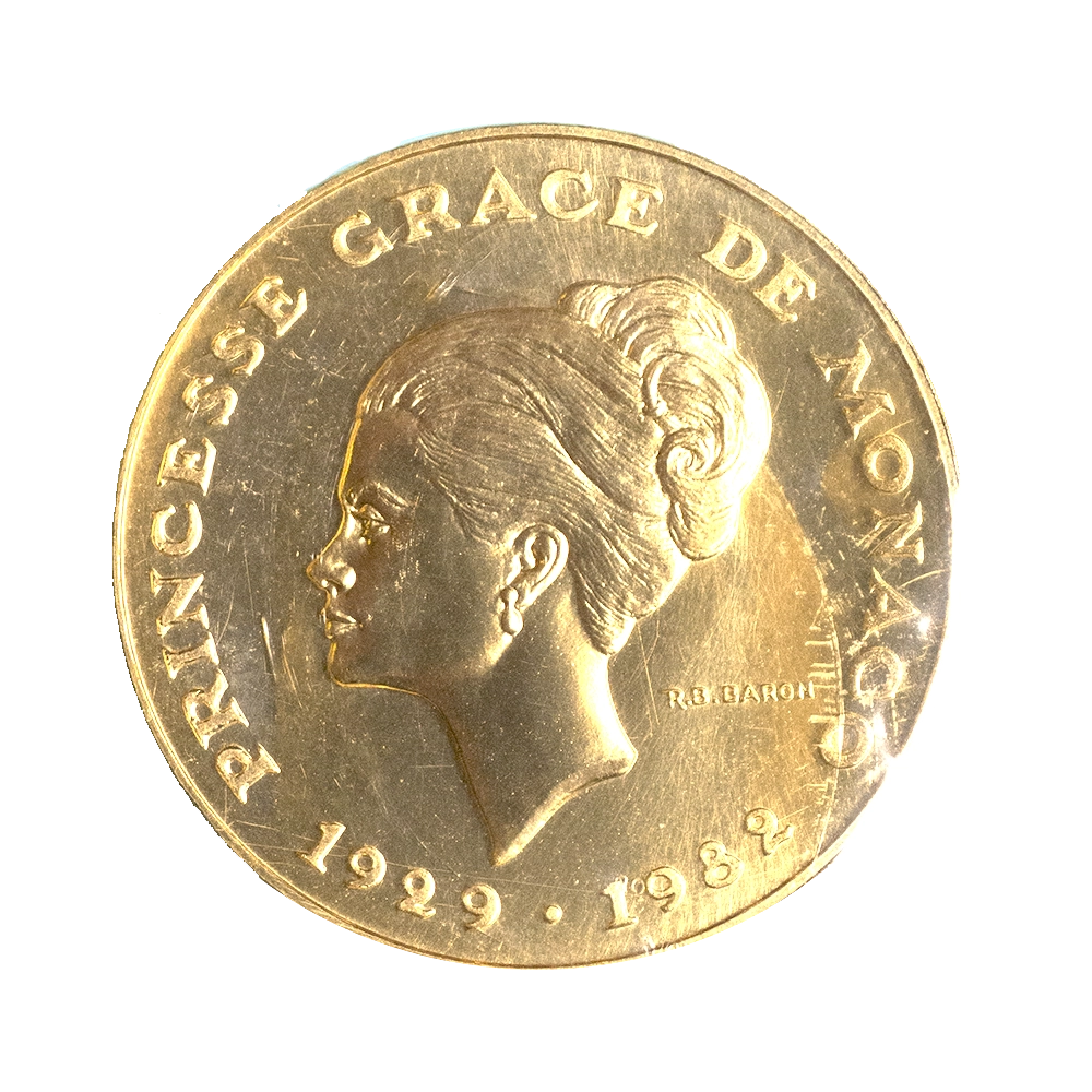 Monaco 10 Francs Gold Princess Grace of Monaco Essay Paris 1982